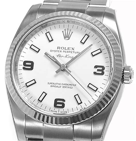 rolex air king white gold markers|Rolex Air-King time marker.